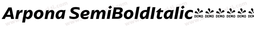 Arpona SemiBoldItalic字体转换